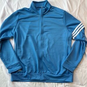 Adidas Golf Zip-Up Track Jacket Blue Sz 2XL